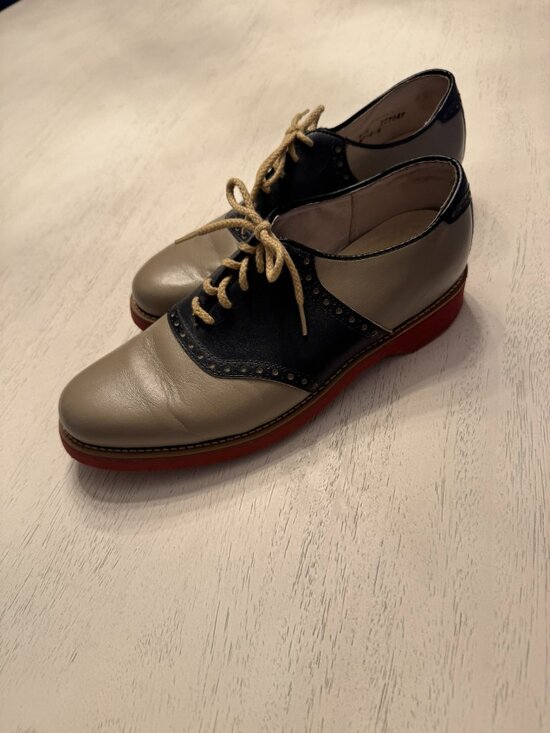 Vintage USA Made Dexter Two Tone-Saddle Oxfords Spectator Shoes size Mens 9.5 main image 8